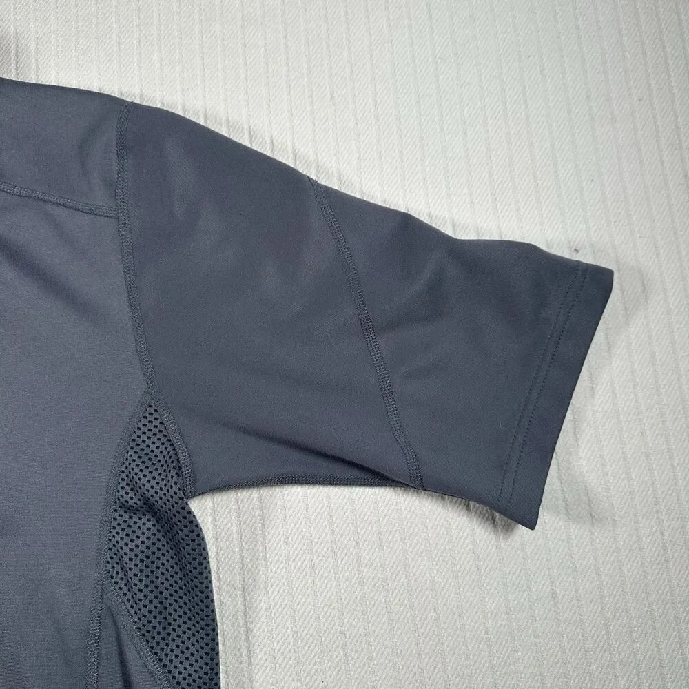 Adidas Men’s Medium Gray 1/4 Zip Performance Shirt Short Sleeve Athletic Golf